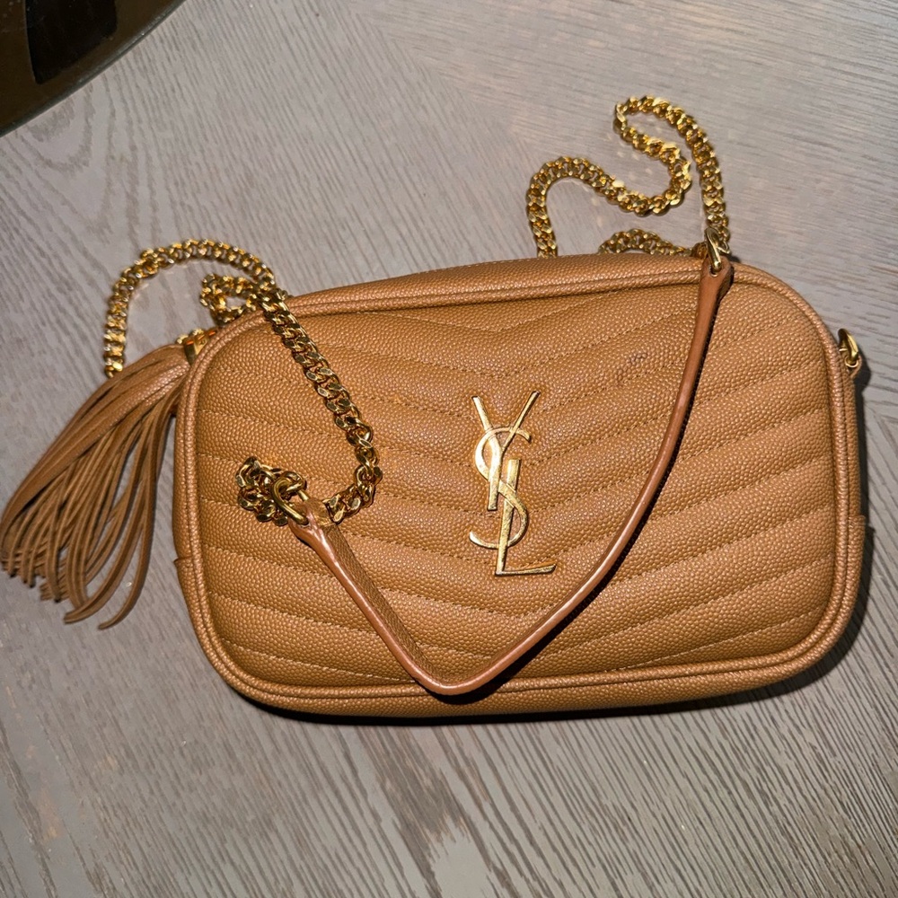 Yves Saint Laurent (YSL) Camel Quilted Crossbody Bag - Picture 2 of 9
